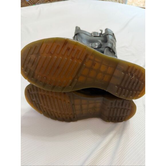 Dr Doc Martens Phina Leather Combat Moto Boots Size 8 Walking Dead Goth Raver - Picture 7 of 13